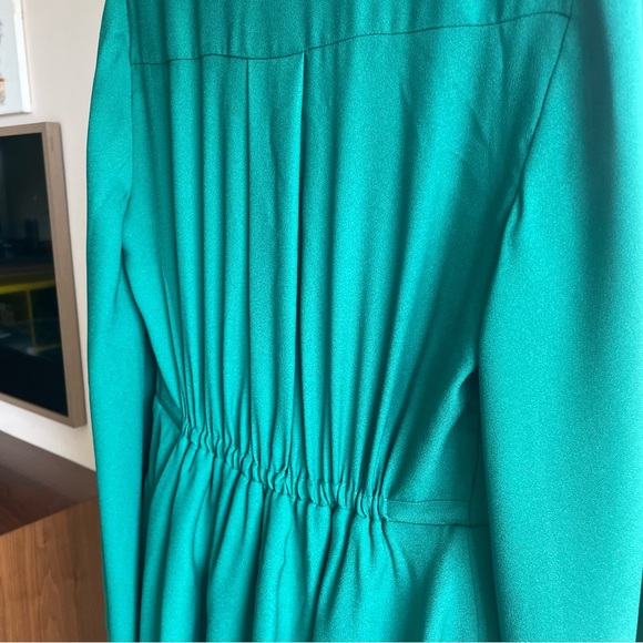 Formal cocktail dress. Osman Yousefzada for Rent the Runway Green Ruffle Bow Tie - Picture 11 of 12